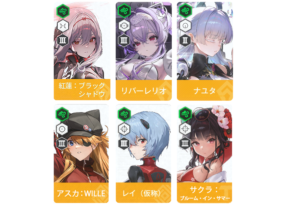 オススメの風圧属性のキャラです。